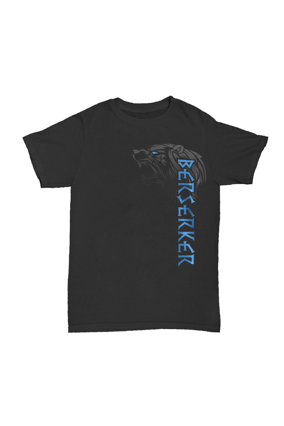 Berserker - Mavi Baskılı Pamuk T-shirt