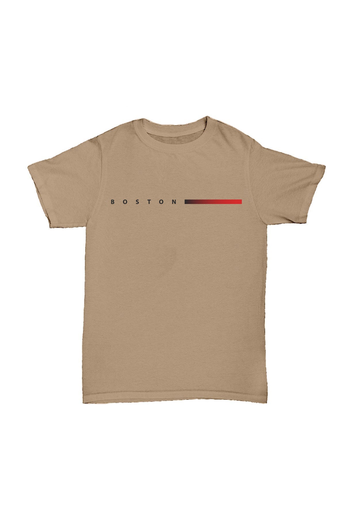 Boston - Bej Baskılı Pamuk T-shirt