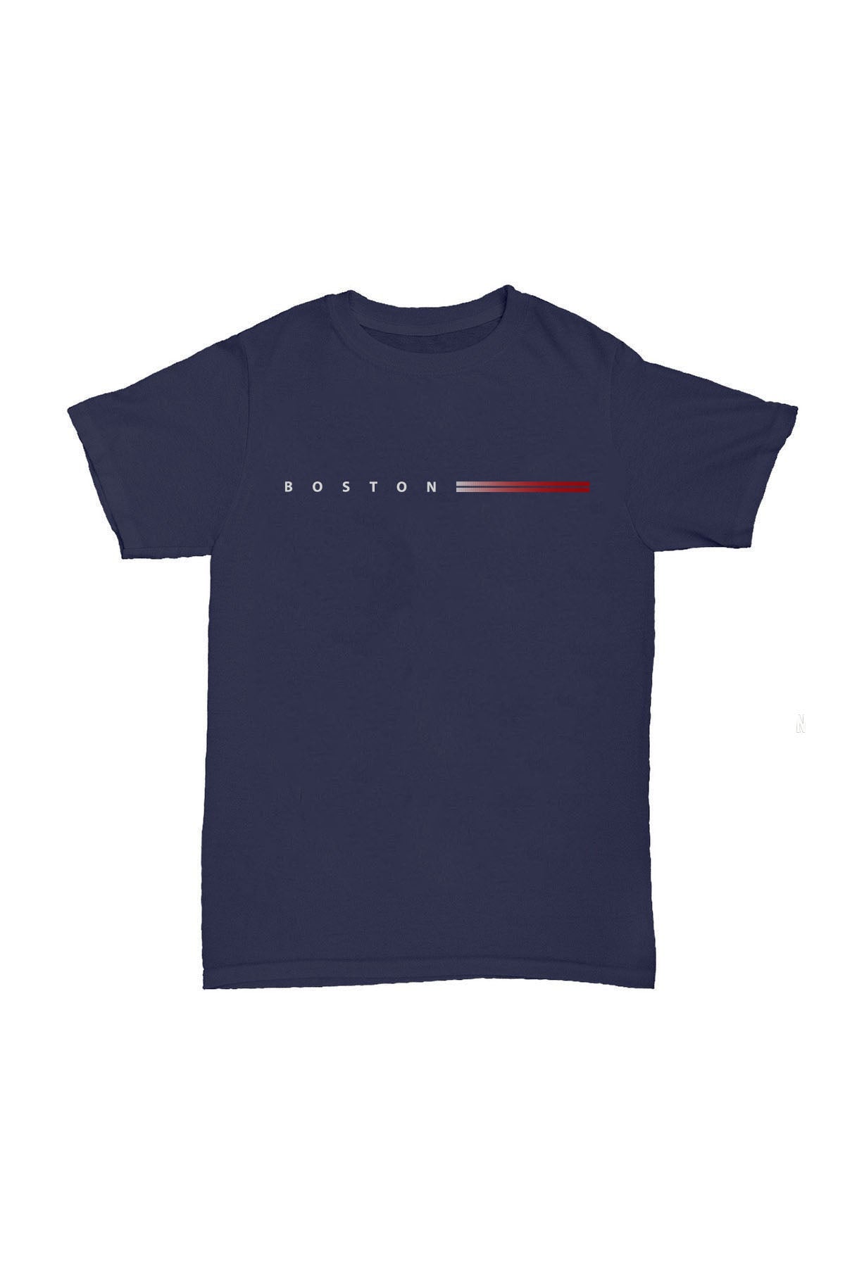 Boston - Lacivert Baskılı Pamuk T-shirt