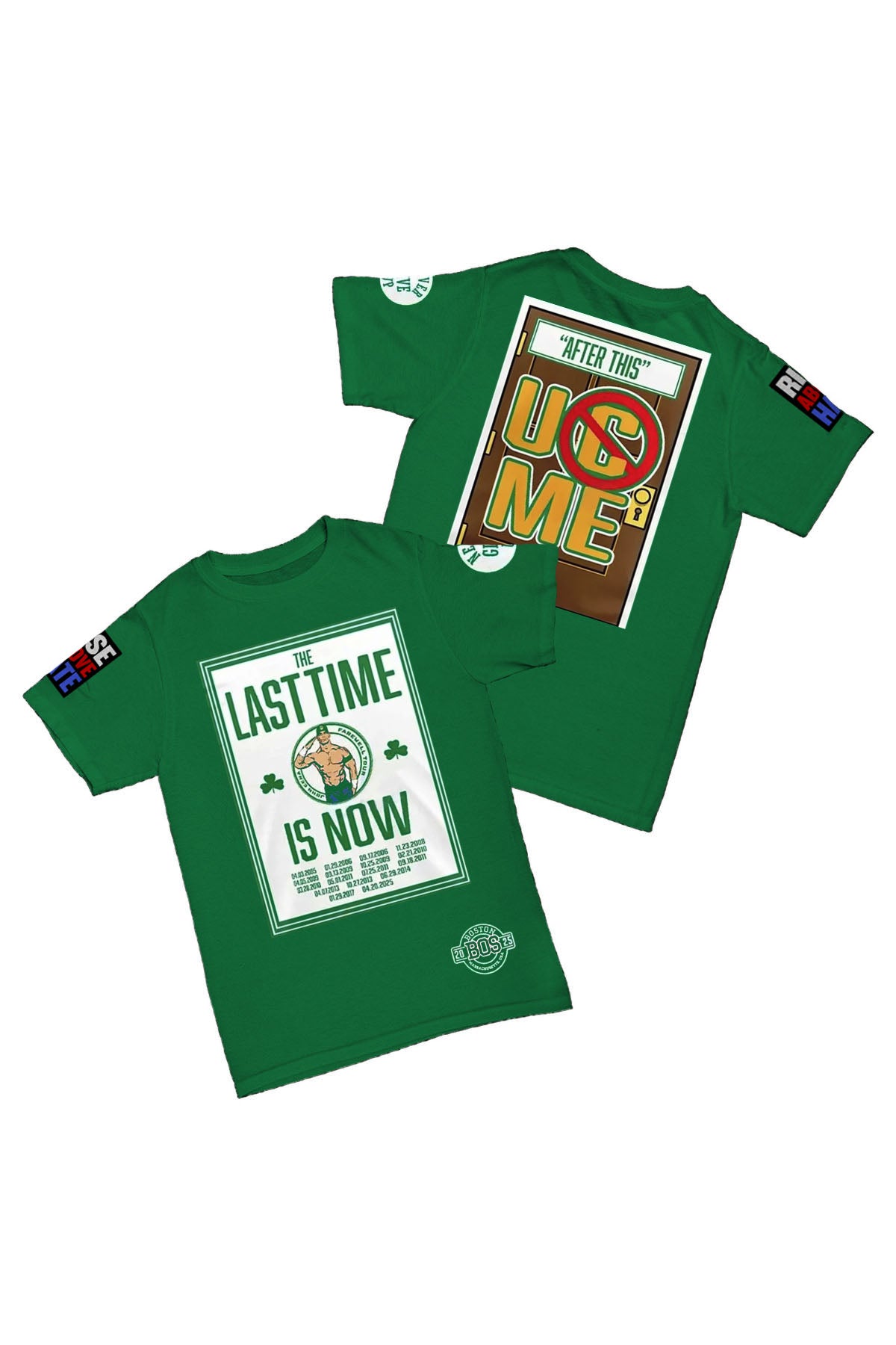 John Cena - Farewell Tour 2025 Boston Baskılı Pamuk T-shirt