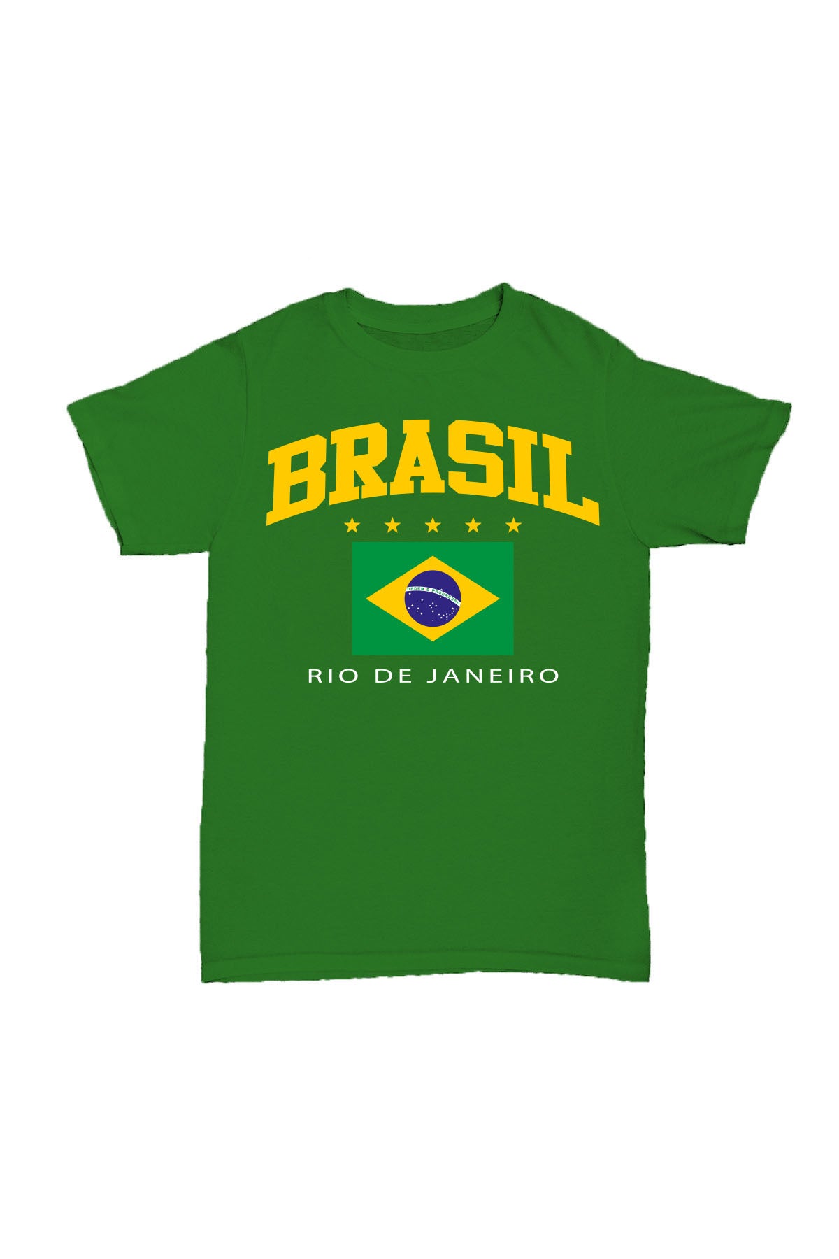 Brasil Yeşil - Baskılı Pamuk T-shirt
