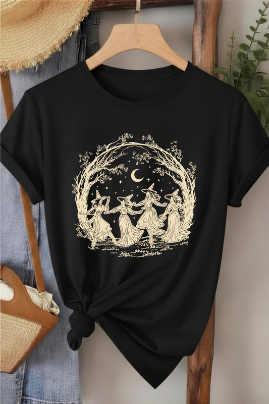 Cadılar Birliği - Siyah Baskılı Pamuk T-shirt