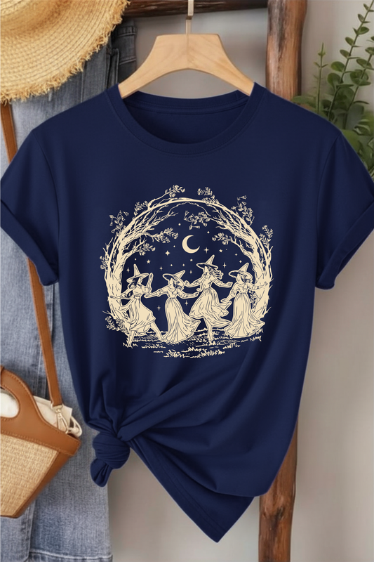 Cadılar Birliği - Lacivert Baskılı Pamuk T-shirt