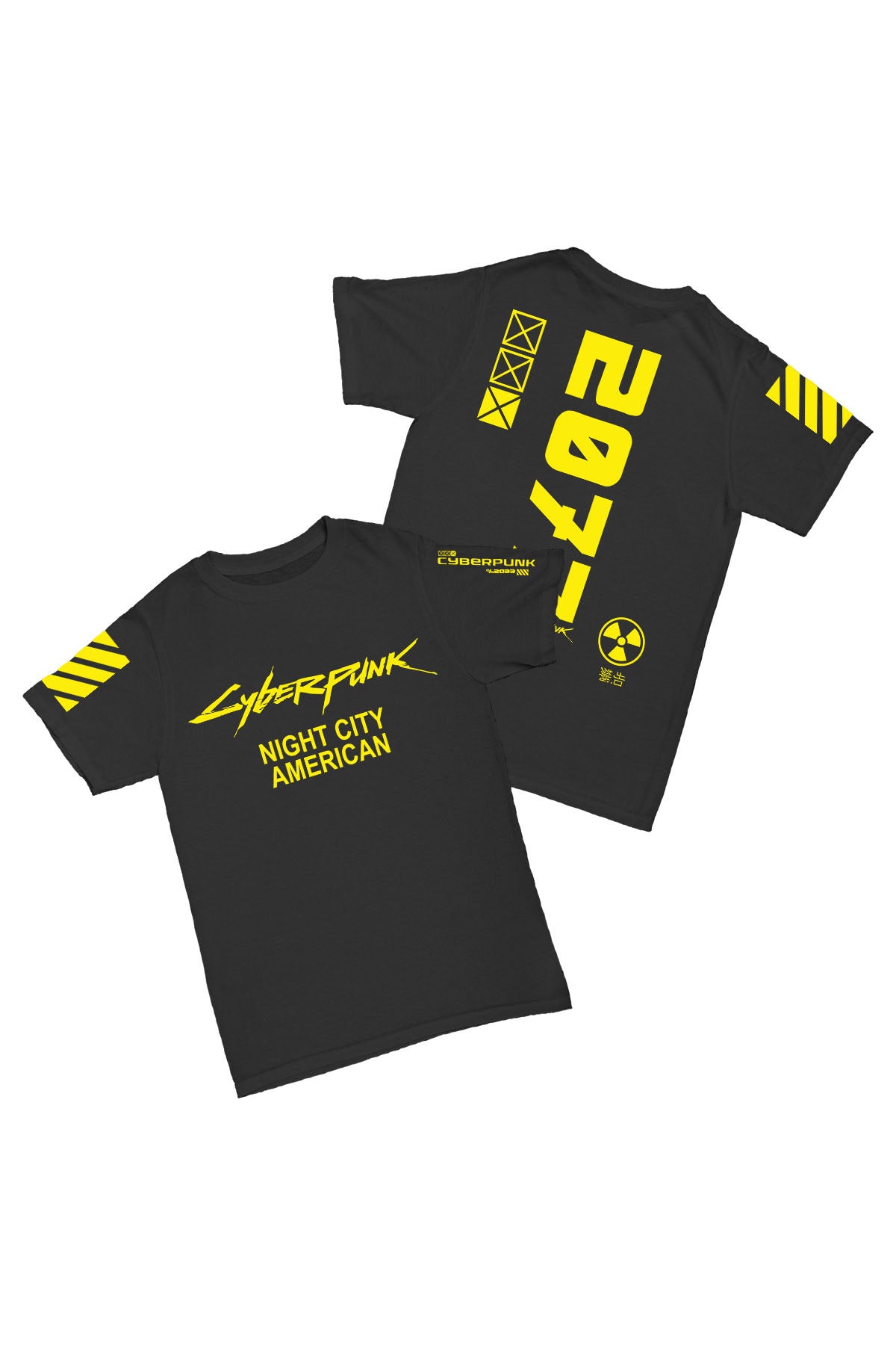 Cyberpunk - Night City Baskılı Pamuk T-shirt