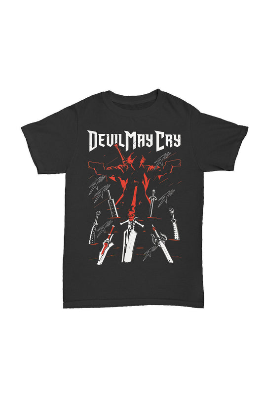 Devil May Cry - Dante Items Baskılı Pamuk T-shirt
