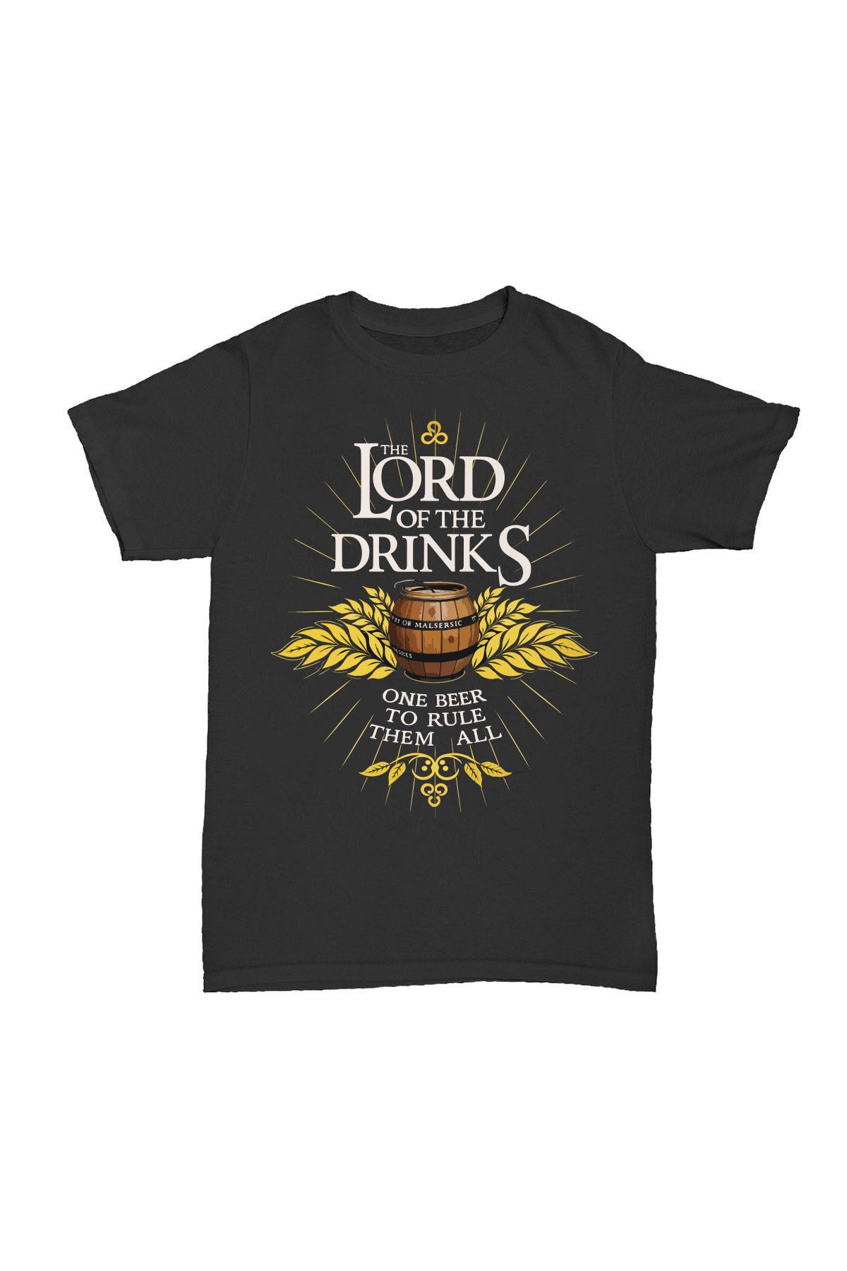 Lord Of The Rings - Lord Of The Drinks Baskılı Pamuk T-shirt