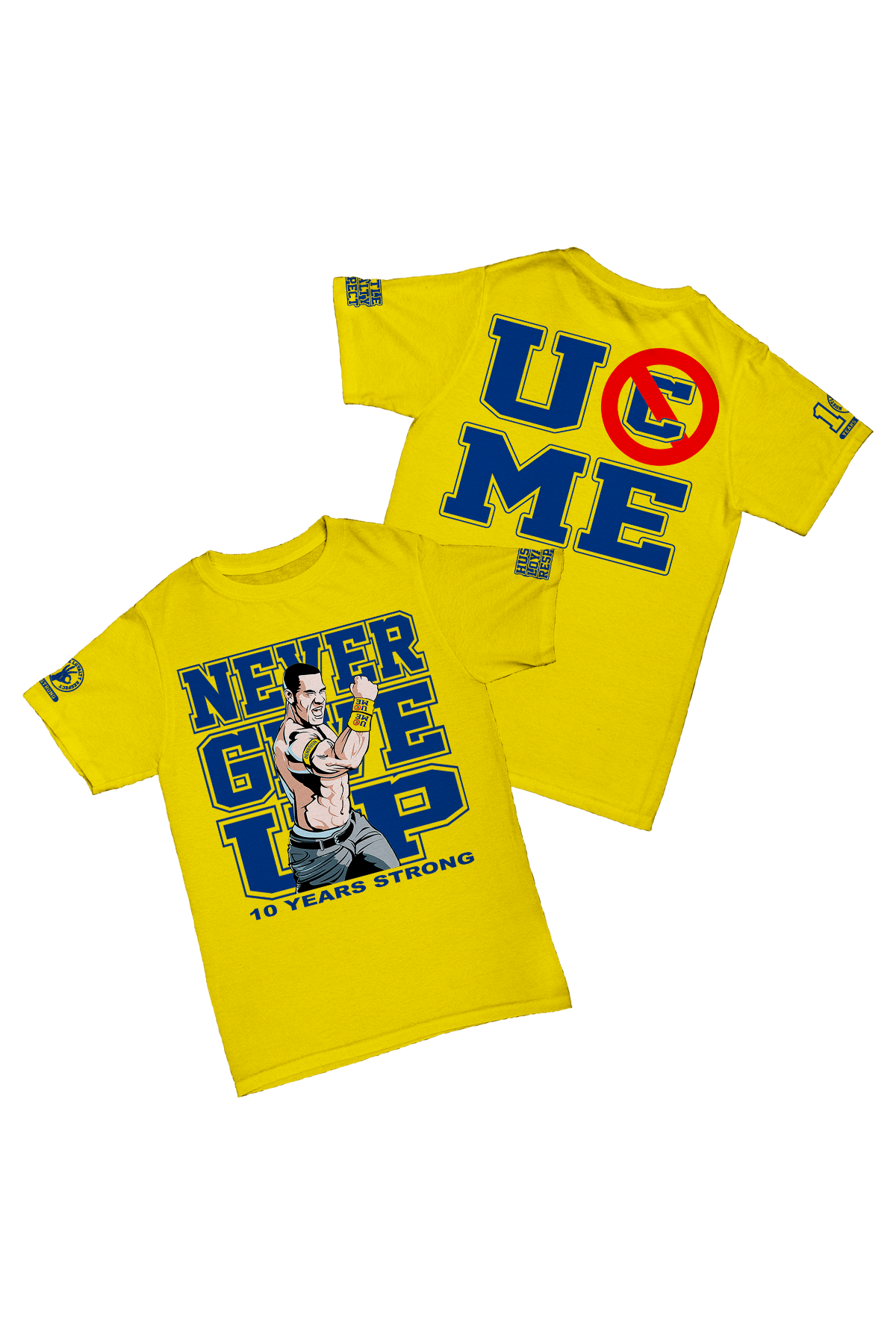 John Cena - 10 Years Strong [Gold] Baskılı Pamuk T-shirt