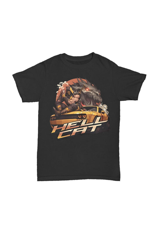 Mortal Kombat - Scorpion - Hell Cat Baskılı Pamuk T-shirt