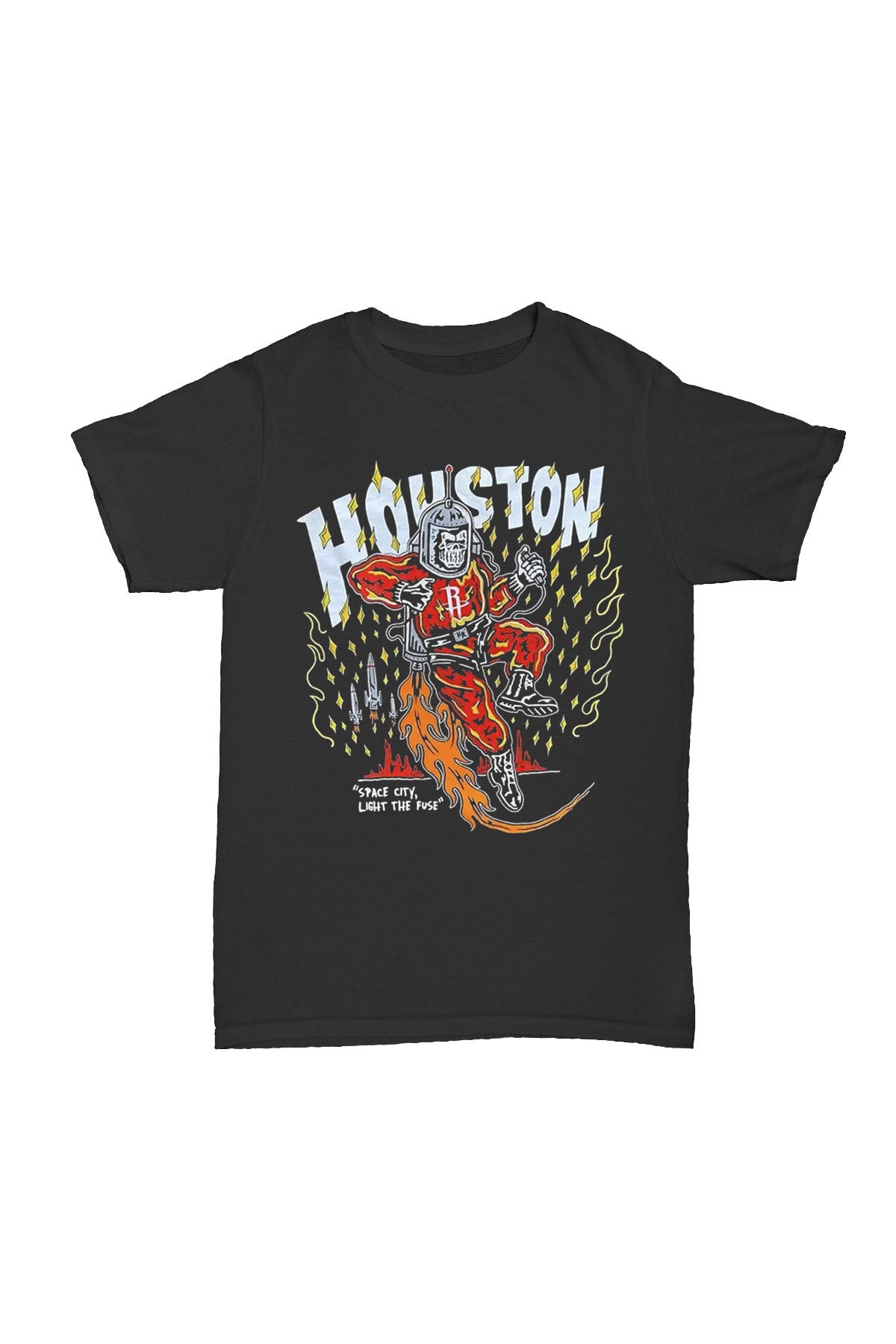 Houston Affliction - Baskılı Pamuk T-shirt