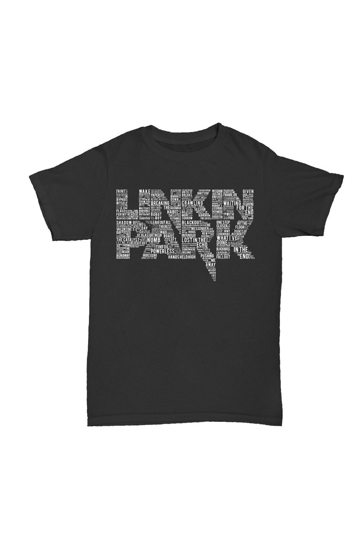Linkin Park - Albümler Siyah Baskılı Pamuk T-shirt