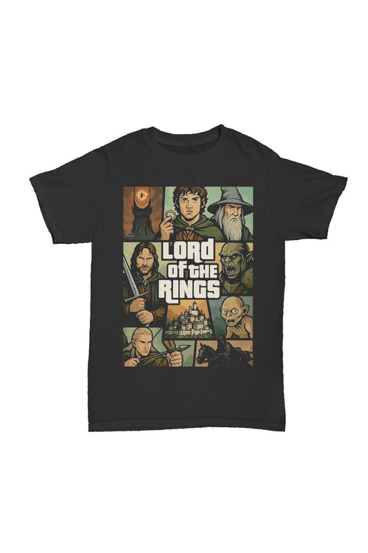 Lord Of The Rings - Gta Tasarım Baskılı Pamuk T-shirt