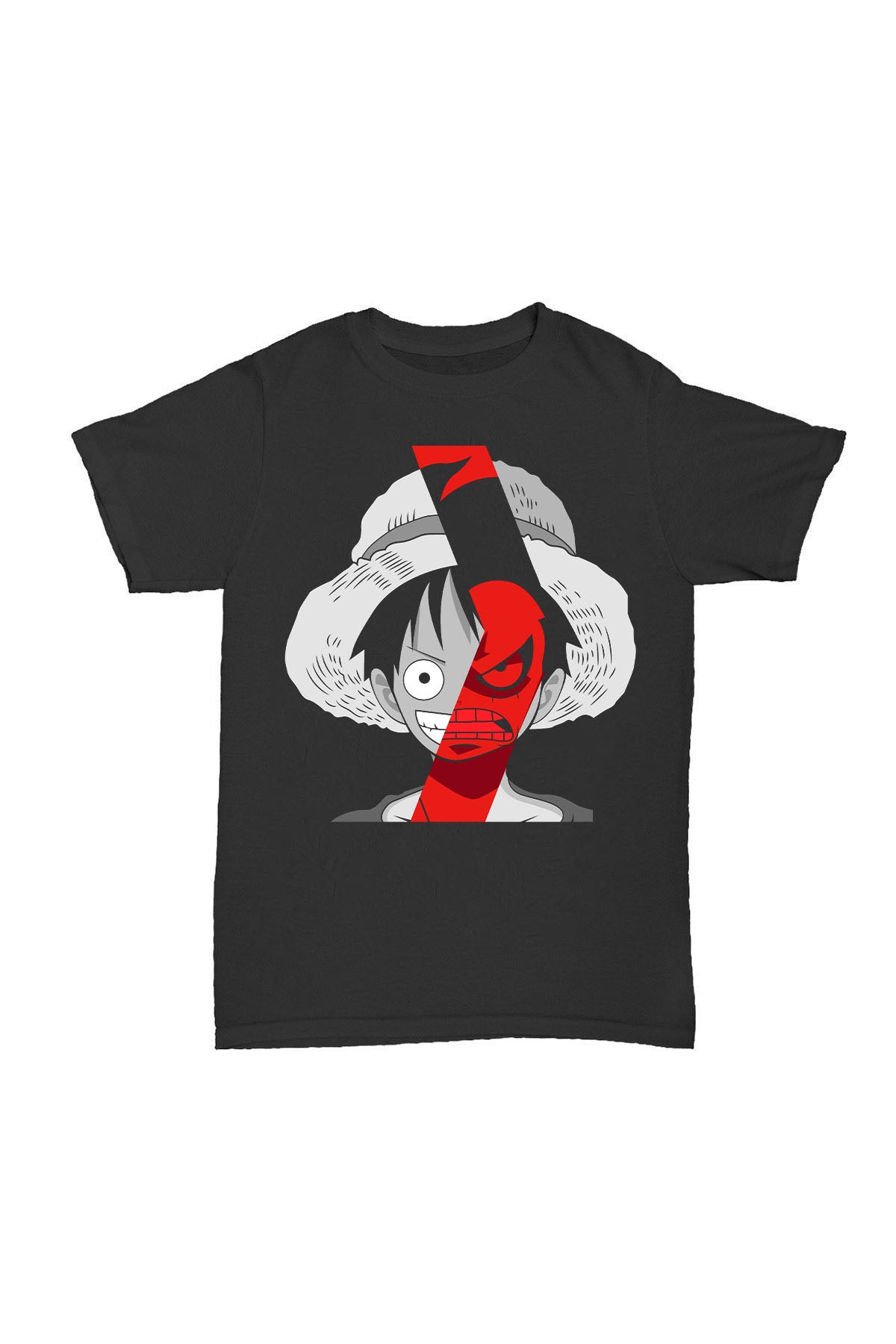 One Piece - Luffy Baskılı Pamuk T-shirt