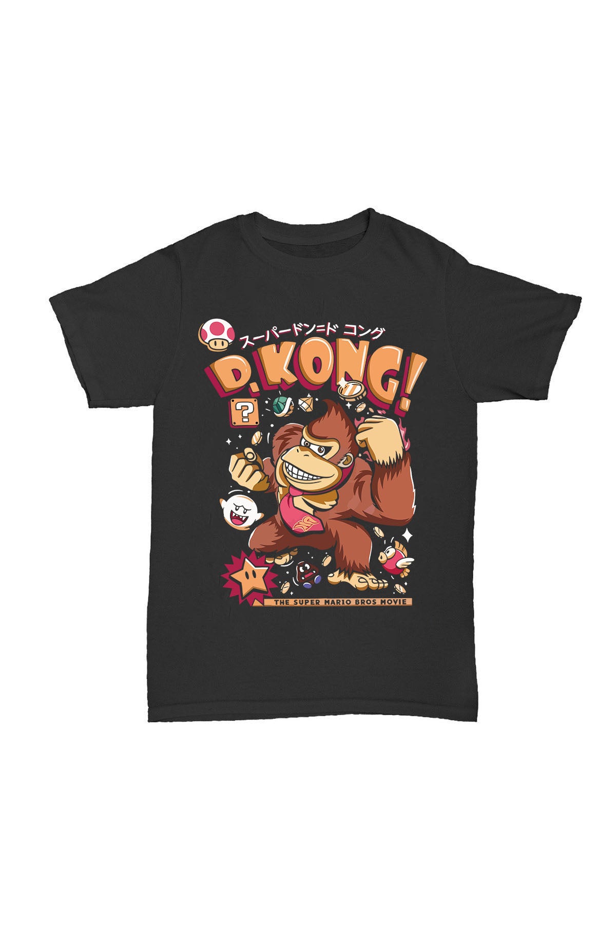 Super Mario - D- Kong Baskılı Pamuk T-shirt