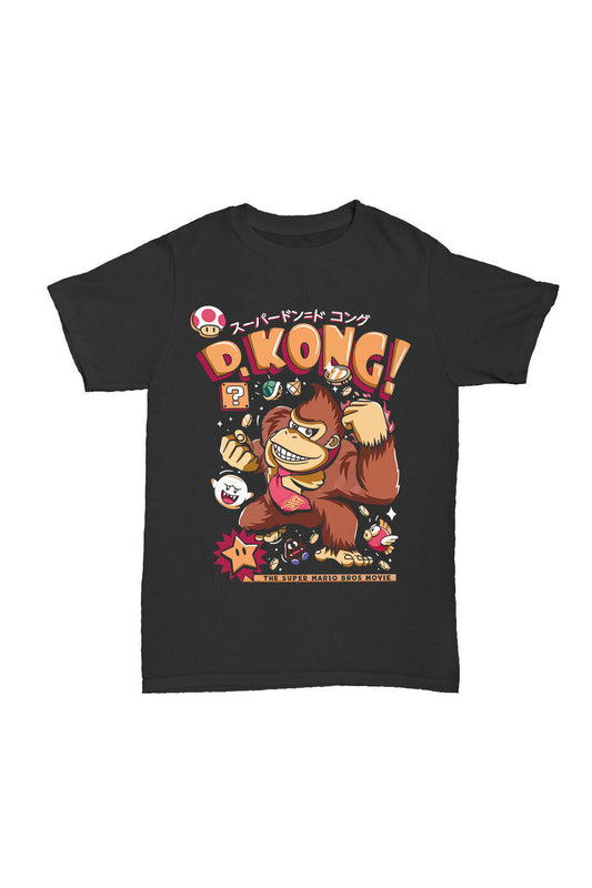 Super Mario - D- Kong Baskılı Pamuk T-shirt