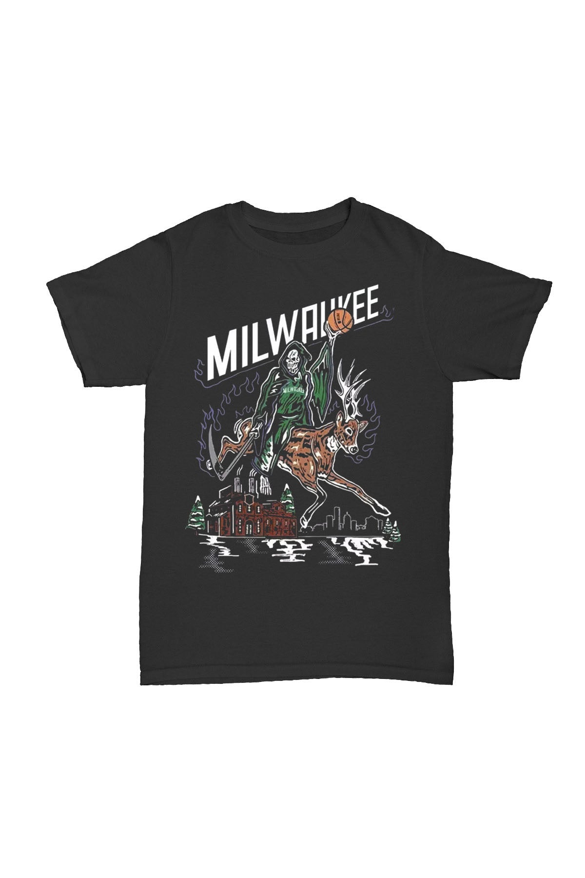 Bucks Affliction - Baskılı Pamuk T-shirt