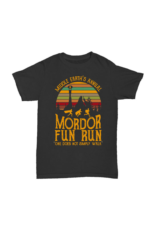 Lord Of The Rings - Mordor Fun Run Baskılı Pamuk T-shirt