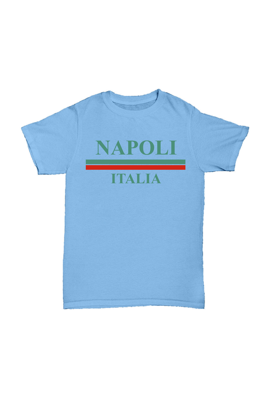 Napoli Italia - Bebe Mavisi Baskılı Pamuk T-shirt