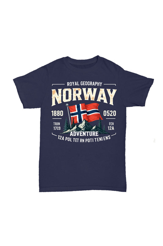 Norway - Adventure Lacivert Baskılı Pamuk T-shirt