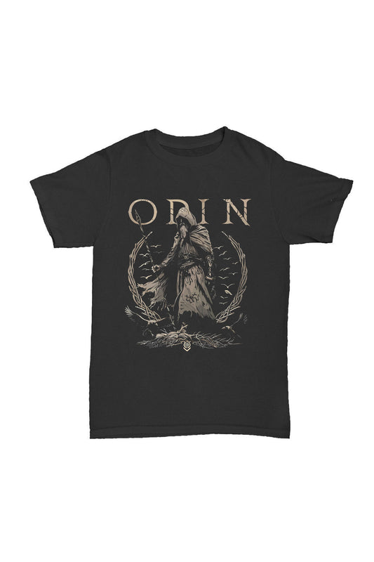 Odin - Siyah Baskılı Pamuk T-shirt