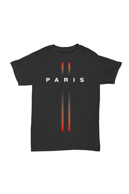 Paris  - Siyah Baskılı Pamuk T-shirt