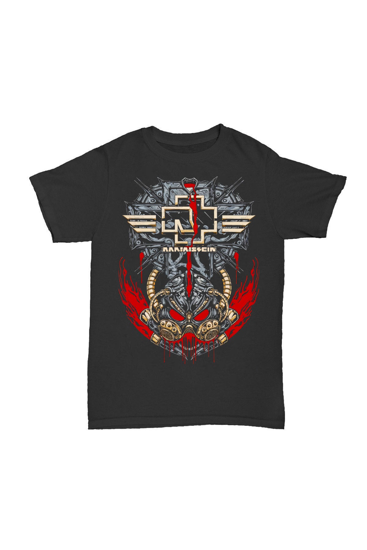 Rammstein - Mask Baskılı Pamuk T-shirt