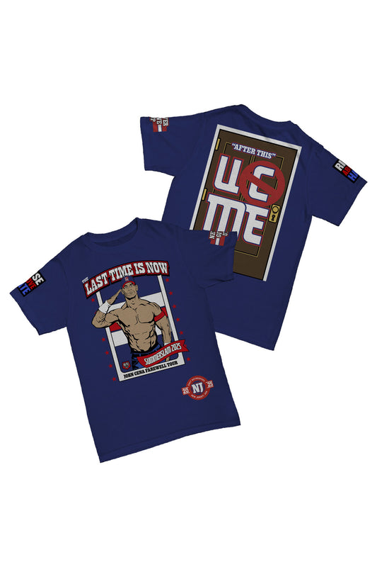 John Cena - Mavi Farewell Tour SummerSlam 2025 Baskılı Pamuk T-shirt