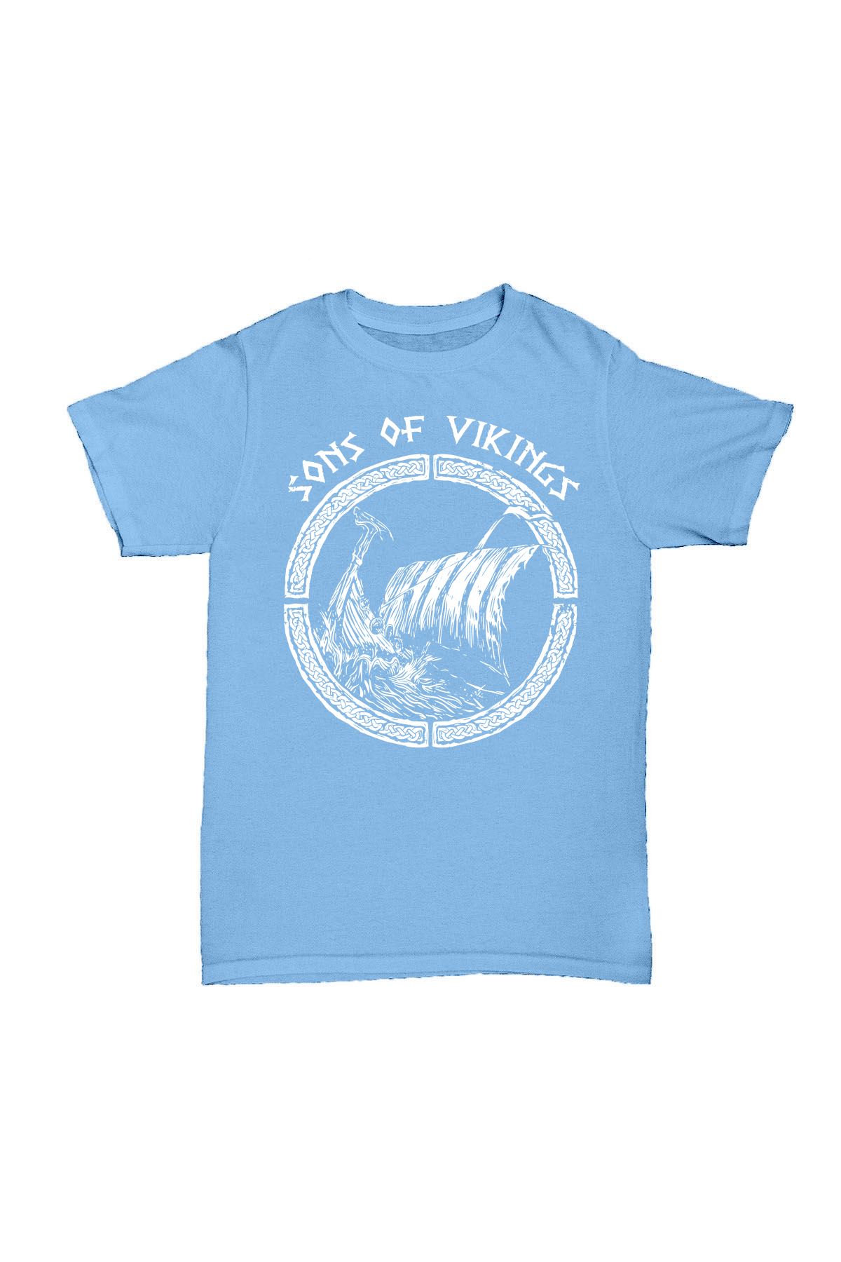 Son Of Vikings - Bebe Mavisi Baskılı Pamuk T-shirt