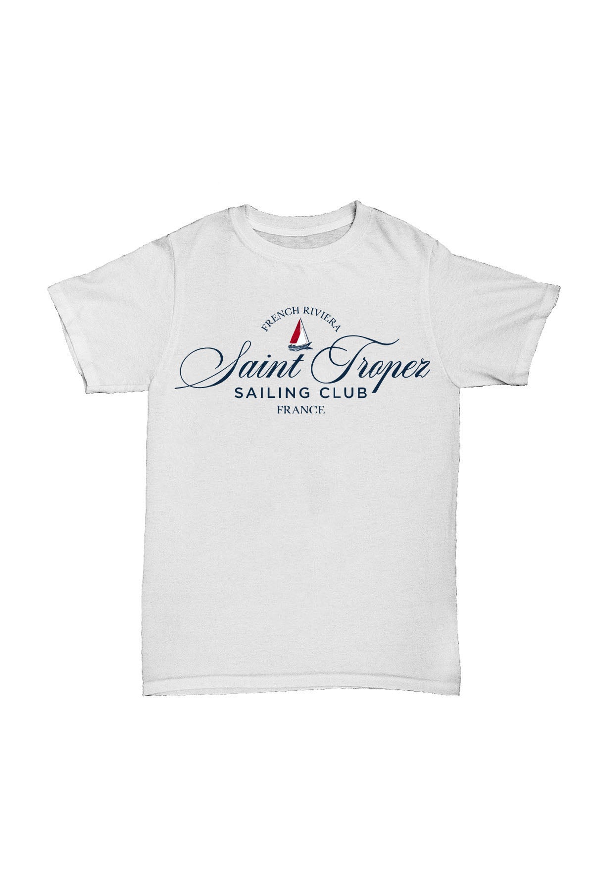 Saint Tropez - Beyaz Baskılı Pamuk T-shirt
