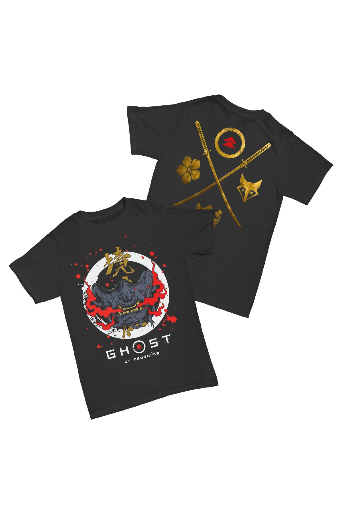 Ghost of Tsushima Baskılı Pamuk T-shirt