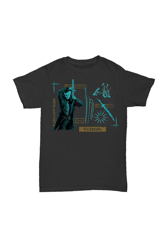 Devil May Cry - Vergil Items Baskılı Pamuk T-shirt