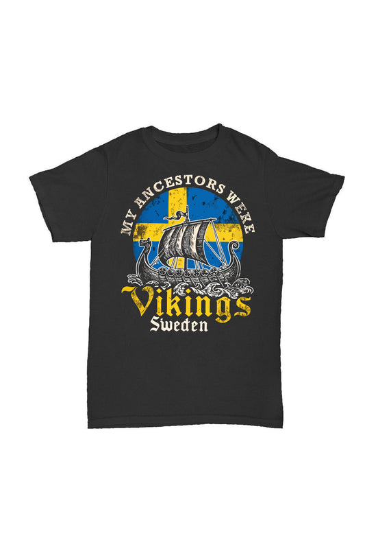 Vikings Sweden - Baskılı Pamuk T-shirt