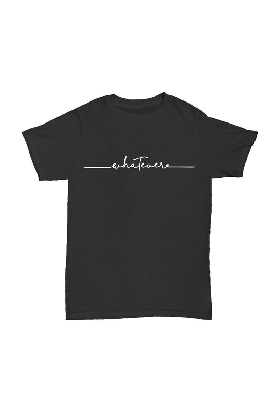 Whatever Siyah Baskılı Pamuk T-shirt