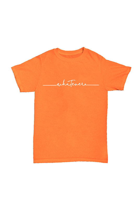 Whatever Turuncu Baskılı Pamuk T-shirt