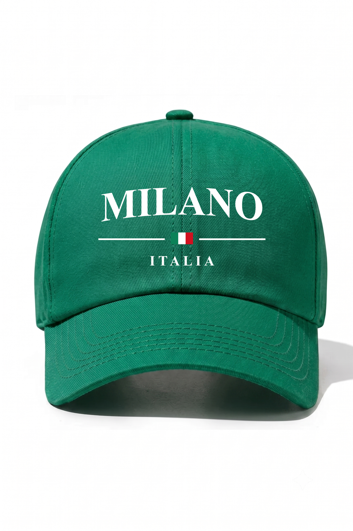 Milano Baskılı Pamuk Şapka - Yeşil