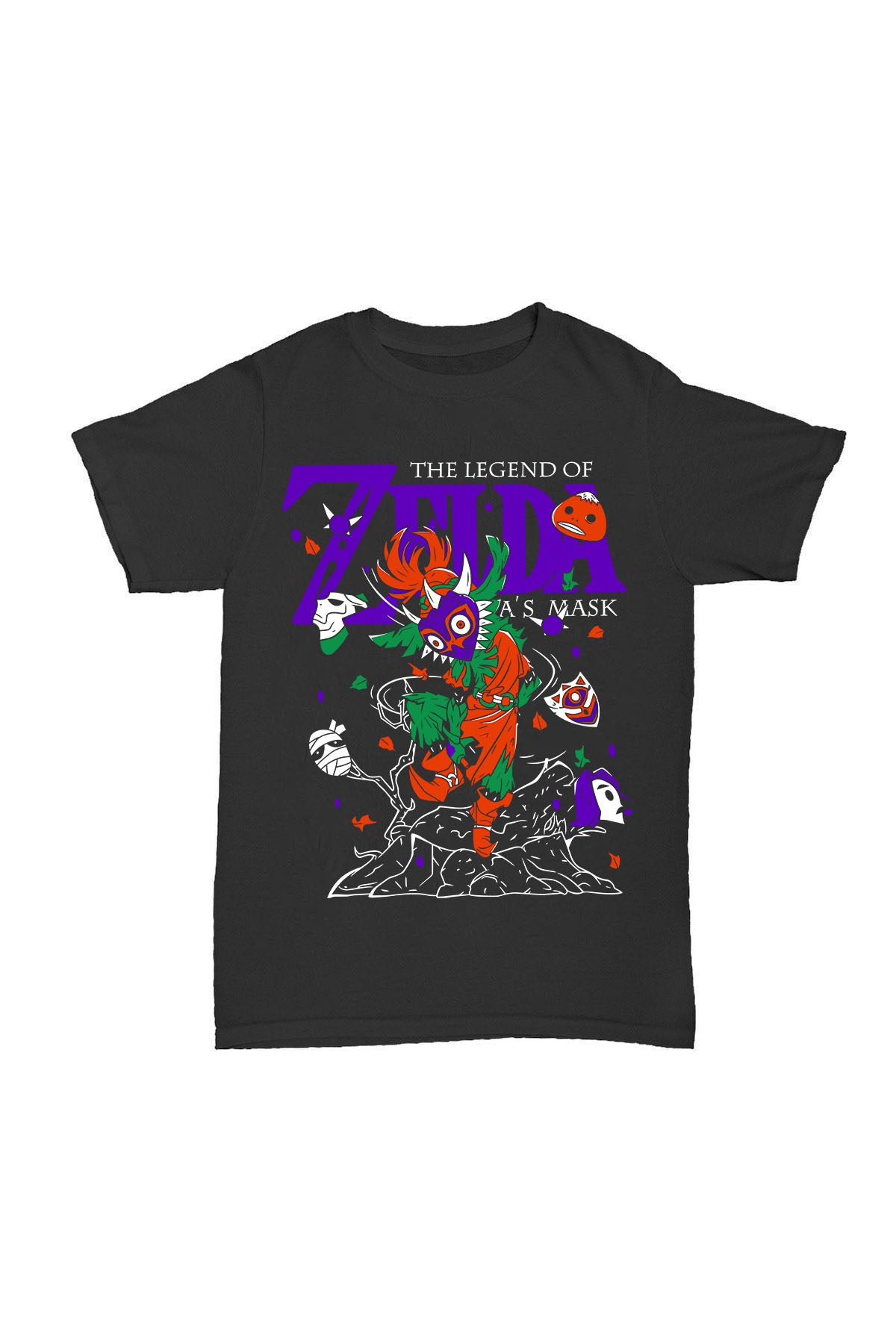 The Legend of Zelda - Mask Baskılı Pamuk T-shirt
